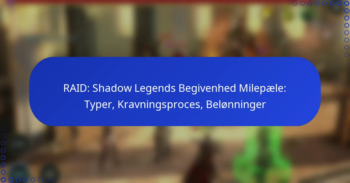 RAID: Shadow Legends Begivenhed Milepæle: Typer, Kravningsproces, Belønninger