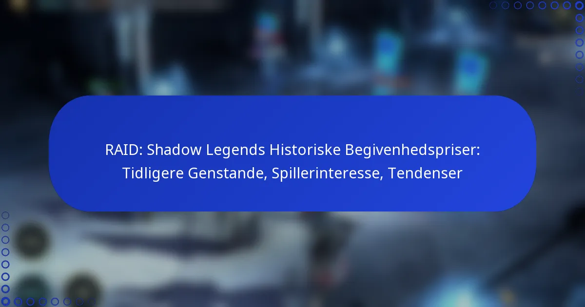 RAID: Shadow Legends Historiske Begivenhedspriser: Tidligere Genstande, Spillerinteresse, Tendenser