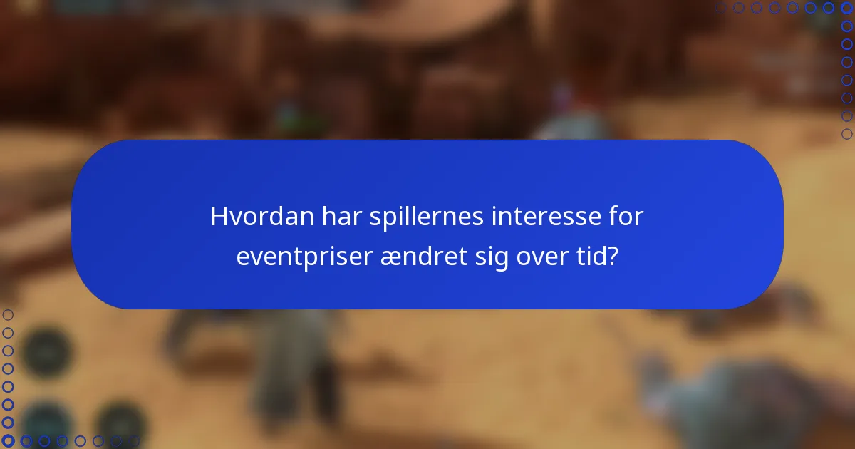 Hvordan har spillernes interesse for eventpriser ændret sig over tid?