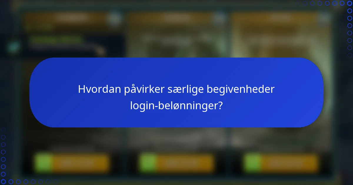 Hvordan påvirker særlige begivenheder login-belønninger?